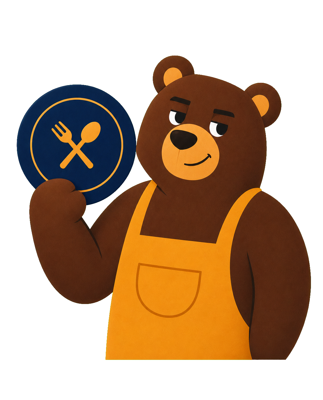 SmartCart bear holding a plate
